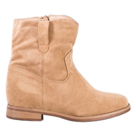 Seastar Varme cowboystøvler på kilen beige