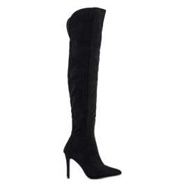 Small Swan Sexede højhælede støvler sort