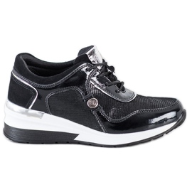 VINCEZA læder sneakers sort