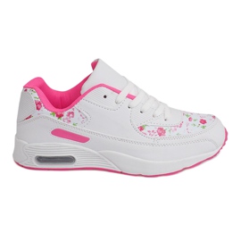 Flowers XT-18 hvide sneakers lyserød