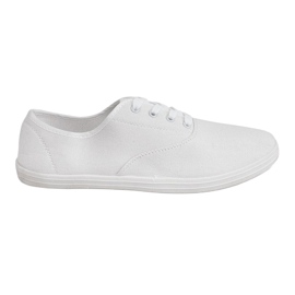 ZS-001 Hvide tekstil sneakers