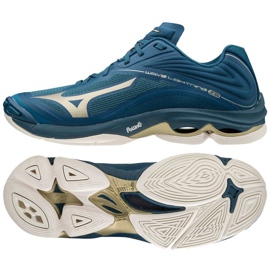 Mizuno Wave Lightning Z6 Low M V1GA200051 volleyballsko blå, guld blå