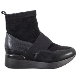 SHELOVET Fashion slip-on støvler sort