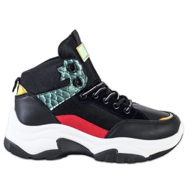 SHELOVET Farverige sneakers sort flerfarvet