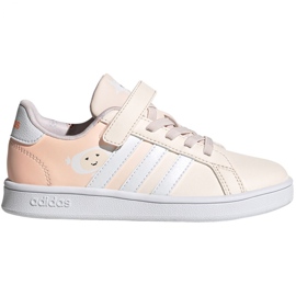 Adidas Grand Court C Jr FW4937 sko ecru lyserød