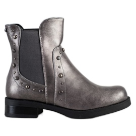 Bestelle Slip-on støvler med jetfly brun sølv