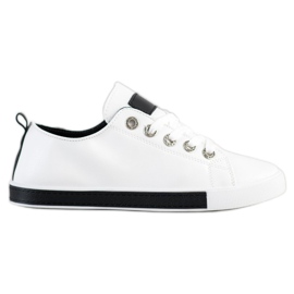 SHELOVET Sneakers med sorte skær hvid