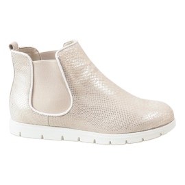 Guld sportsstøvler 1602 beige sølv