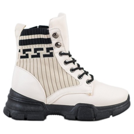 SHELOVET Lace-up modearbejdere hvid sort