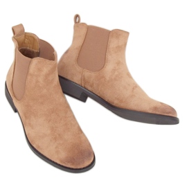 Beige Chelsea støvler til kvinder 8310 Khaki