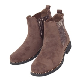 Kvinders Chelsea støvler, ruskind brun HQ231 Khaki kaki