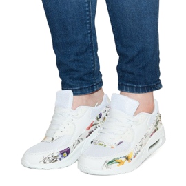 Sports sneakers Flowers R-29 Hvid
