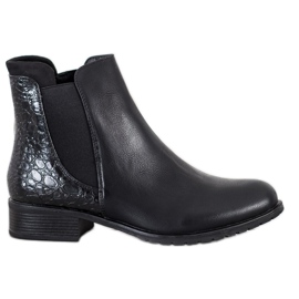 Kayla Casual Snake Print støvler sort