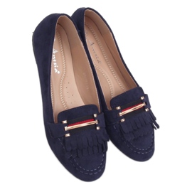 Dame marineblå loafers 88-381 Navy marine blå