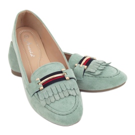 Kvinder akvamarin loafers 88-381 Grøn