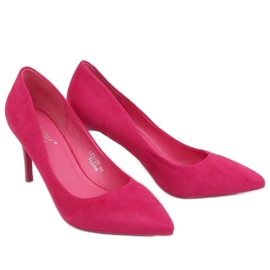 Komfortable pumps på en fuchsia LE012P Fushia hæl lyserød