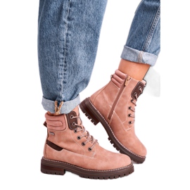 Women's Warm Workers Trappers Pink Timber beige brun lyserød