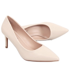 Stiletter med lav hæl beige CD62P Beige