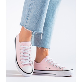 SHELOVET Pink Vico lave sneakers til kvinder lyserød 3