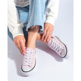 SHELOVET Pink Vico lave sneakers til kvinder lyserød 1