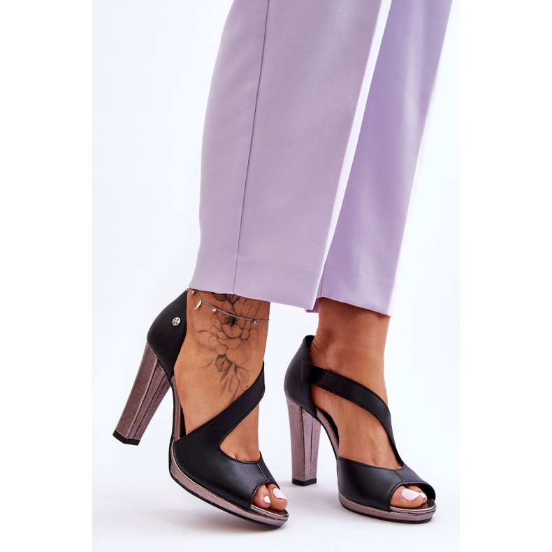 Slip-on hæle Lædersandaler Maciejka 06083-01 Sort 1