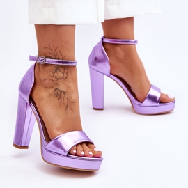 Lilla Mandy højhælede sandaler violet 2