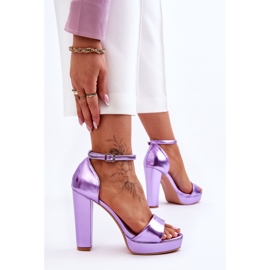 Lilla Mandy højhælede sandaler violet 4