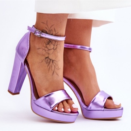 Lilla Mandy højhælede sandaler violet 7