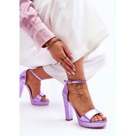 Lilla Mandy højhælede sandaler violet 5