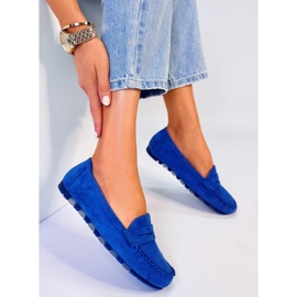 Anaya Blue ruskinds loafers til kvinder blå 1