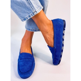 Anaya Blue ruskinds loafers til kvinder blå 3