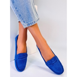 Anaya Blue ruskinds loafers til kvinder blå 2