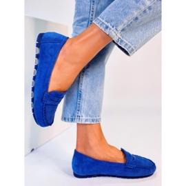 Anaya Blue ruskinds loafers til kvinder blå 4