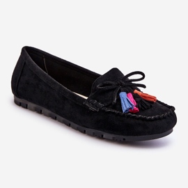 PS1 Ruskind Loafers med sløjfe og kvaster Sort Dorine 1
