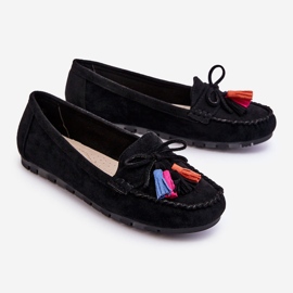 PS1 Ruskind Loafers med sløjfe og kvaster Sort Dorine 2