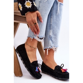 PS1 Ruskind Loafers med sløjfe og kvaster Sort Dorine 8