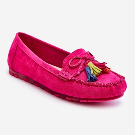 PS1 Ruskind Loafers med sløjfe og kvaster Fuchsia Dorine lyserød 3