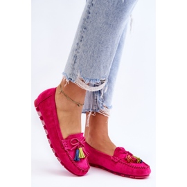 PS1 Ruskind Loafers med sløjfe og kvaster Fuchsia Dorine lyserød 5