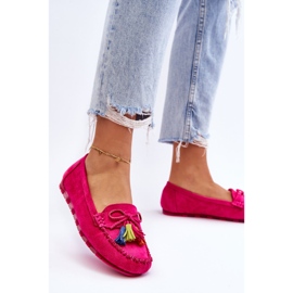 PS1 Ruskind Loafers med sløjfe og kvaster Fuchsia Dorine lyserød 9