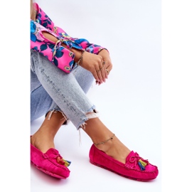 PS1 Ruskind Loafers med sløjfe og kvaster Fuchsia Dorine lyserød 10