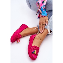 PS1 Ruskind Loafers med sløjfe og kvaster Fuchsia Dorine lyserød 2