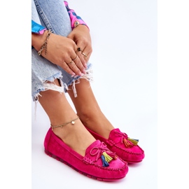 PS1 Ruskind Loafers med sløjfe og kvaster Fuchsia Dorine lyserød 11