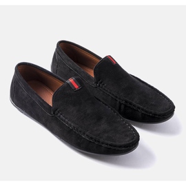 Sorte loafers til mænd med Vinceza læder indersål 1