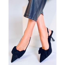 Shirley Black Pumps med åben hæl sort 1