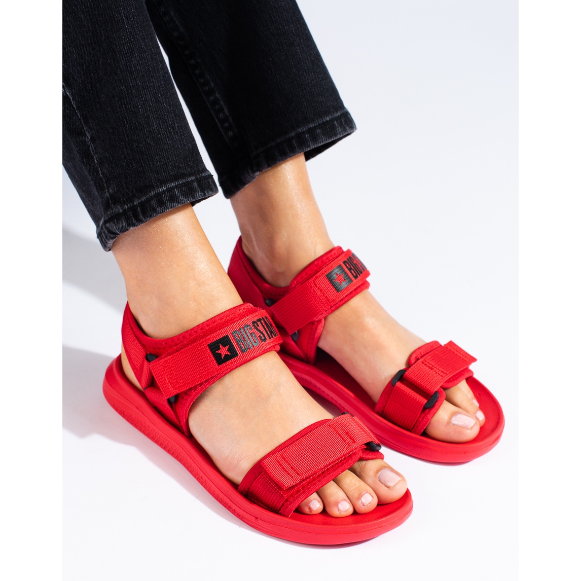 Røde sandaler Big Star - KeeShoes
