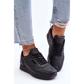 PM1 Merida Black Lace-up Platform læder sportssko sort 2