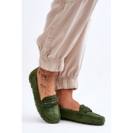 PG1 Dame ruskind Loafers Grøn Clorie 1