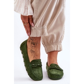 PG1 Dame ruskind Loafers Grøn Clorie 2