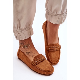 PG1 Camel Clorie suede loafers til kvinder brun 1