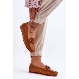 PG1 Camel Clorie suede loafers til kvinder brun 2